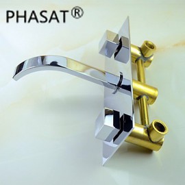 Waterfall Contemporary Chrome Brass Wall Mounted