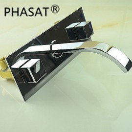 Waterfall Contemporary Chrome Brass Wall Mounted