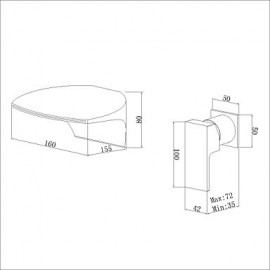 Waterfall Chrome Brass Wall Mounted