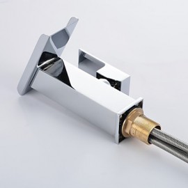 Centerset Single Handle One Hole in Chrome Bathroom Sink Tap