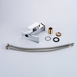 Centerset Single Handle One Hole in Chrome Bathroom Sink Tap