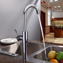Vessel Single Handle One Hole in Chrome Kitchen Tap