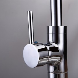 Vessel Single Handle One Hole in Chrome Kitchen Tap