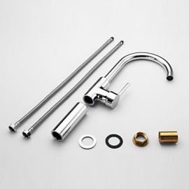 Vessel Single Handle One Hole in Chrome Kitchen Tap