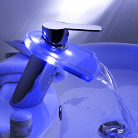 Centerset Single Handle One Hole in Chrome Bathroom Sink Tap