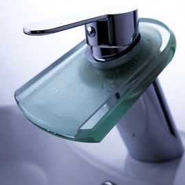 Centerset Single Handle One Hole in Chrome Bathroom Sink Tap