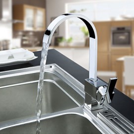Deck Mounted Single Handle One Hole with Chrome Kitchen Tap