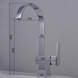 Deck Mounted Single Handle One Hole with Chrome Kitchen Tap