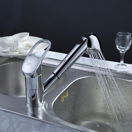 Kitchen Tap Centerset / Pull out with Chrome Single Handle One Hole