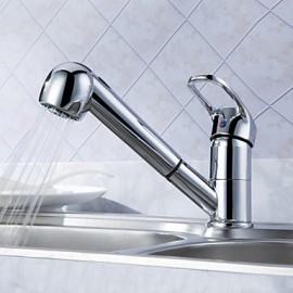 Kitchen Tap Centerset / Pull out with Chrome Single Handle One Hole