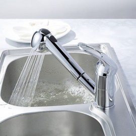 Kitchen Tap Centerset / Pull out with Chrome Single Handle One Hole