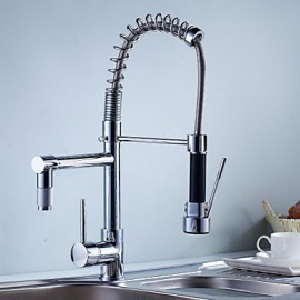 Kitchen Tap Contemporary Pre Rinse / Pullout Spray Brass Chrome