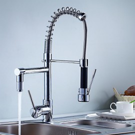 Kitchen Tap Contemporary Pre Rinse / Pullout Spray Brass Chrome