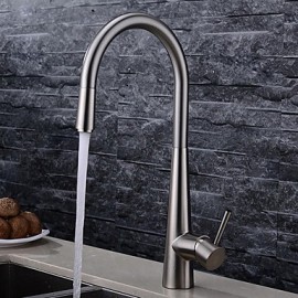 Deck Mounted Single Handle One Hole with Brushed Kitchen Tap