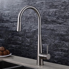 Deck Mounted Single Handle One Hole with Brushed Kitchen Tap