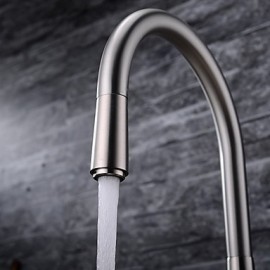 Deck Mounted Single Handle One Hole with Brushed Kitchen Tap