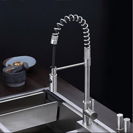 Kitchen Tap Contemporary Pullout Spray Stainless Steel Spring Kitchen Tap