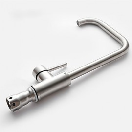 Deck Mounted Single Handle One Hole Stainless Steel Kitchen Tap