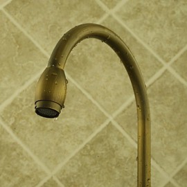 Deck Mounted Single Handle One Hole with Antique Brass Kitchen Tap