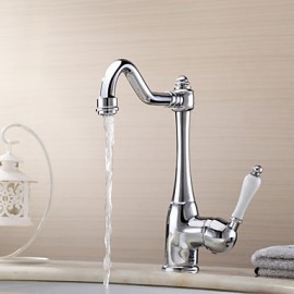 Deck Mounted Single Handle One Hole with Chrome Kitchen Tap