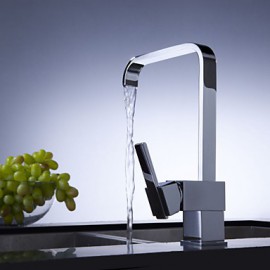 Kitchen Tap Centerset with Chrome Single Handle One Hole