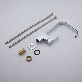 Kitchen Tap Centerset with Chrome Single Handle One Hole