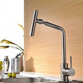 High Quality Fashion Brushed Finish Stainless Steel 360 Degree Rotatable Kitchen Sink Tap
