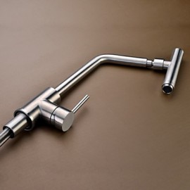 High Quality Fashion Brushed Finish Stainless Steel 360 Degree Rotatable Kitchen Sink Tap