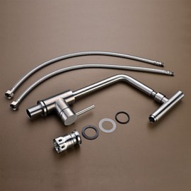 High Quality Fashion Brushed Finish Stainless Steel 360 Degree Rotatable Kitchen Sink Tap