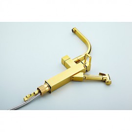 Total Copper Titanium Multifunction Face Basin Hot Cold Water Tap