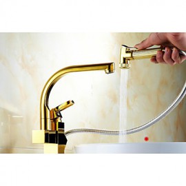 Total Copper Titanium Multifunction Face Basin Hot Cold Water Tap