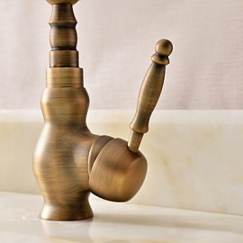 Deck Mounted Single Handle One Hole with Antique Brass Kitchen Tap