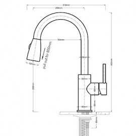 Deck Mounted Single Handle One Hole with Chrome Kitchen Tap