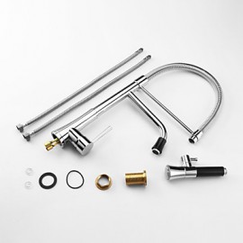 Deck Mounted Single Handle One Hole with Chrome Kitchen Tap