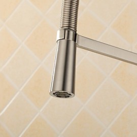 Deck Mounted Single Handle One Hole with Nickel Brushed Kitchen Tap