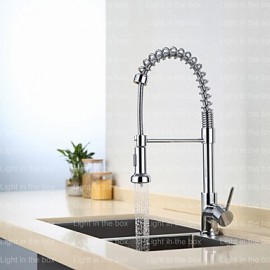 Kitchen Tap Contemporary Pullout Spray Brass Chrome Kitchen Sink Tap Mixer