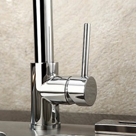 Deck Mounted Single Handle One Hole with Chrome Kitchen Tap