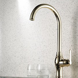 Deck Mounted Single Handle One Hole with Ti-PVD Kitchen Tap