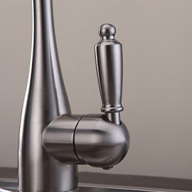 Deck Mounted Single Handle One Hole with Nickel Brushed Kitchen Tap