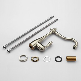 Deck Mounted Single Handle One Hole with Nickel Brushed Kitchen Tap