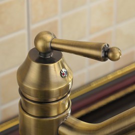 Deck Mounted Single Handle One Hole with Antique Brass Kitchen Tap