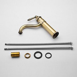 Deck Mounted Single Handle One Hole with Antique Brass Kitchen Tap