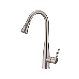 Deck Mounted Single Handle One Hole with Nickel Brushed Kitchen Tap