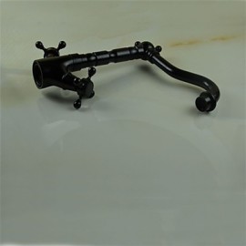 Deck Mounted Two Handles One Hole with Oil-rubbed Bronze Kitchen Tap