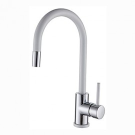 Contemprorary White Painting Single Handle Kitchen Sink Tap Mixer