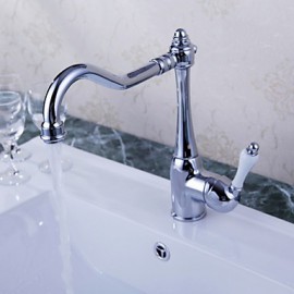 Deck Mounted Single Handle One Hole with Chrome Kitchen Tap