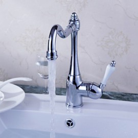 Deck Mounted Single Handle One Hole with Chrome Kitchen Tap