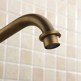 Deck Mounted Single Handle One Hole with Antique Brass Kitchen Tap