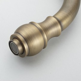 Deck Mounted Single Handle One Hole with Antique Brass Kitchen Tap