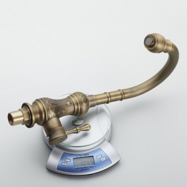 Deck Mounted Single Handle One Hole with Antique Brass Kitchen Tap